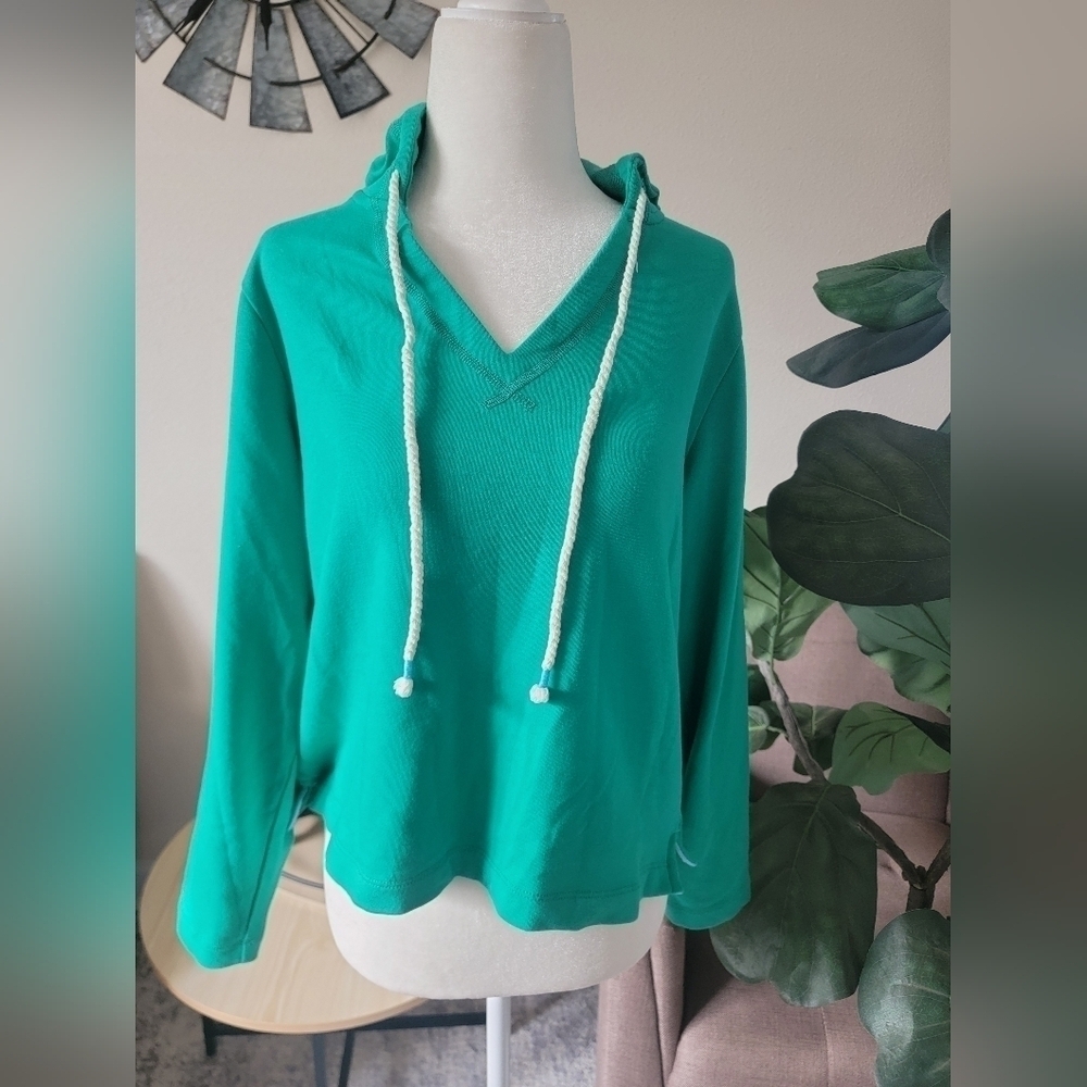 J.crew Women's Cotton Green Hoddie Casual Streewear Size small.. - Picture 3 of 14